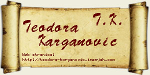 Teodora Karganović vizit kartica